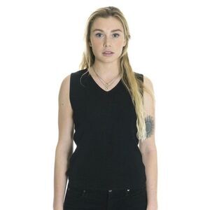 Banana Bay Black Ribbed Sleeveless Tank Top S NWT